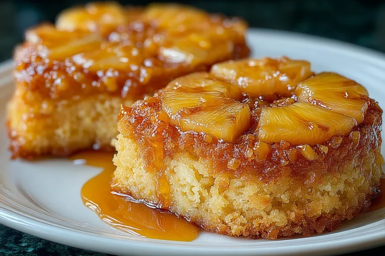 Gâteau à l'ananas moelleux et décoré, parfait pour les amateurs de desserts fruités.