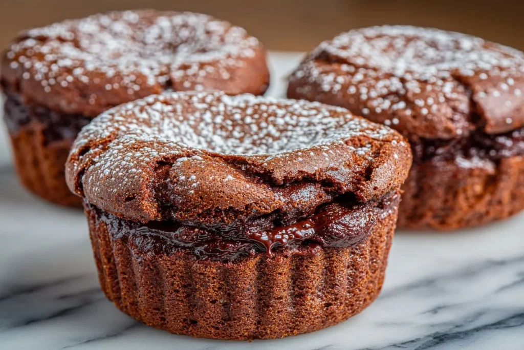 Gâteau au Chocolat Fondant préparé avec une riche ganache au chocolat.