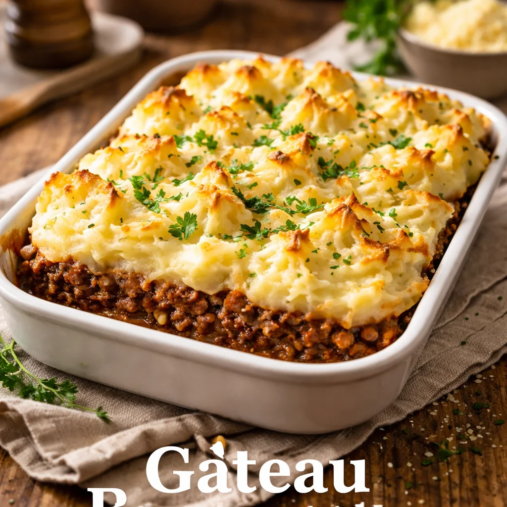 Gâteau réfrigéré aux brownies garni de chocolat et noix.