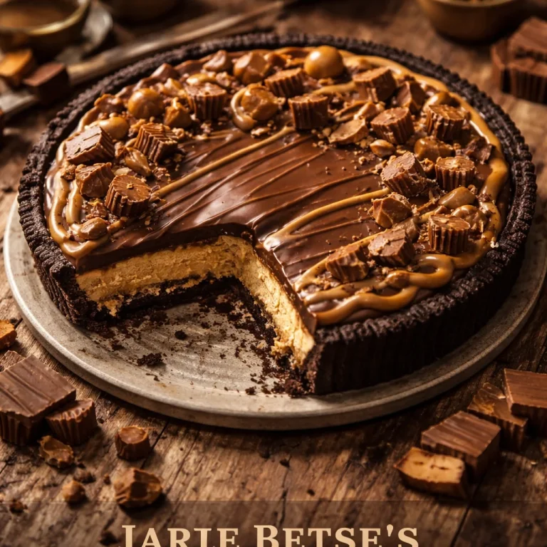 Giant Peanut Butter Tart inspirée de Reese's, dessert riche et crémeux