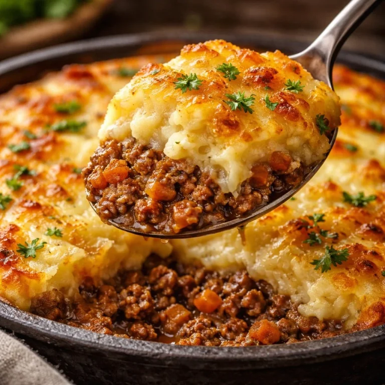 Hachis Parmentier de Gordon Ramsay avec purée de pommes de terre et viande hachée