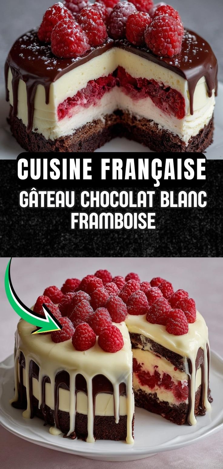Gâteau Chocolat Blanc Framboise
