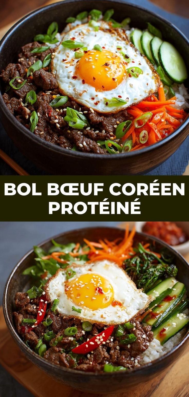 Bol de bœuf coréen haute protéine