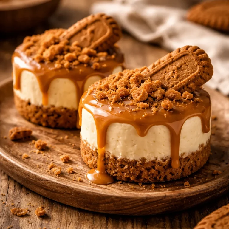 Mini cheesecakes Biscoff sans cuisson, dessert gourmand et facile à préparer