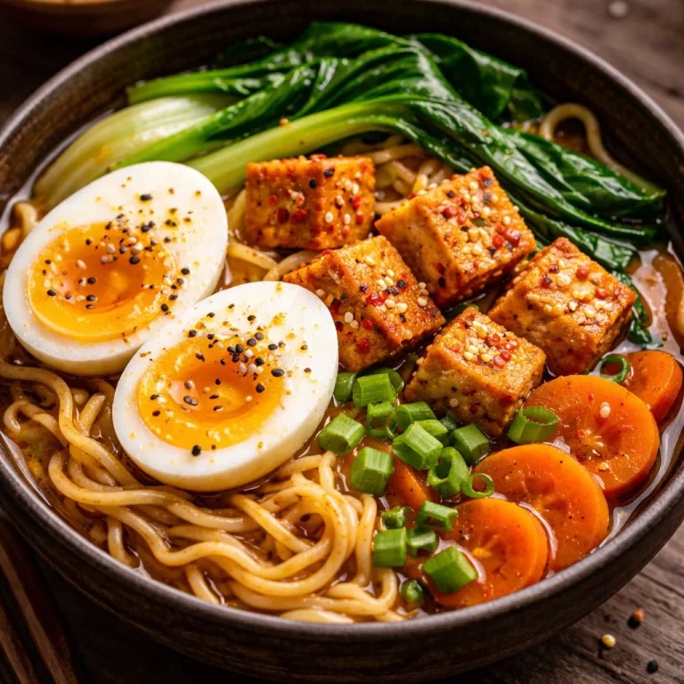 Bol de nouilles ramen savoureuses avec garnitures et bouillon