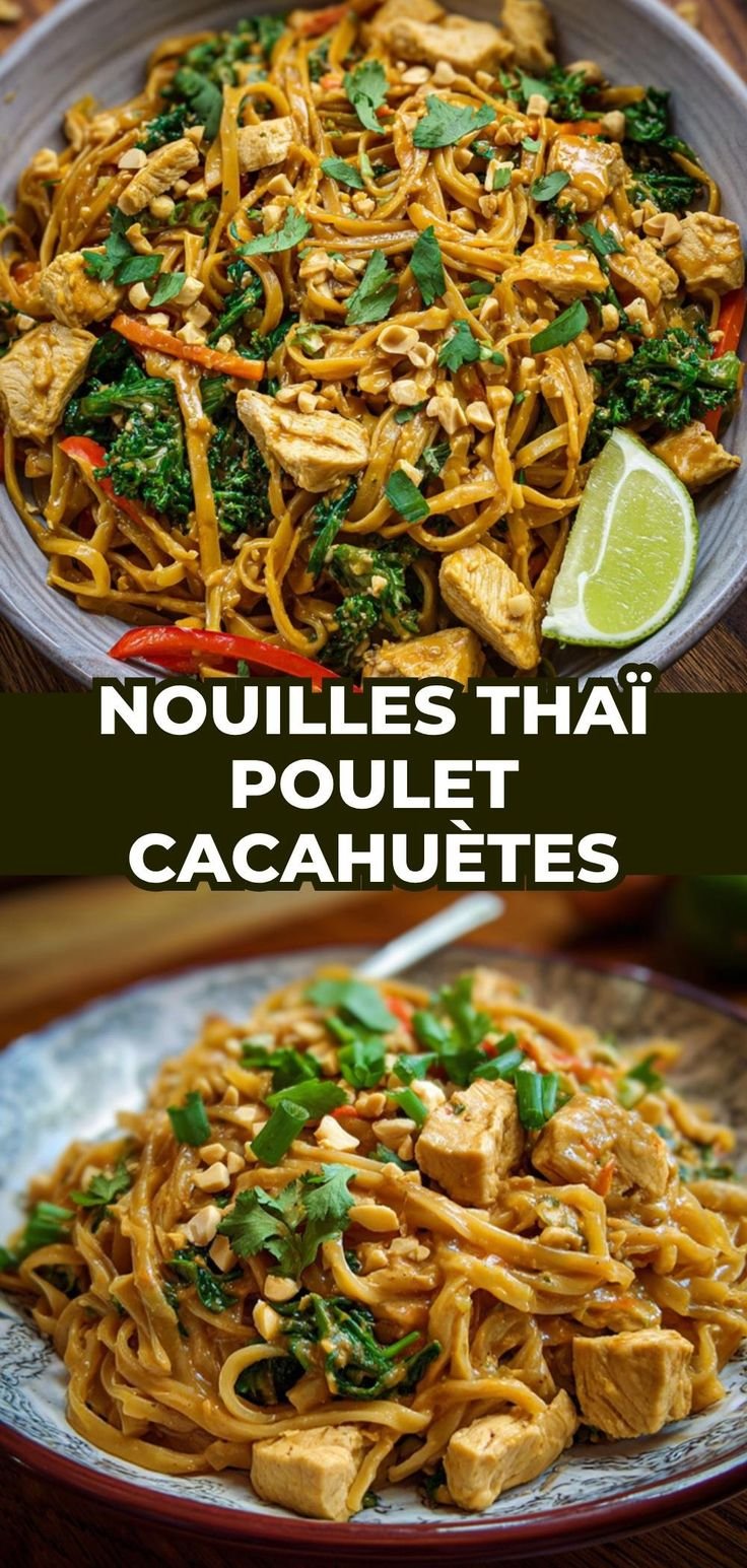Thai Noodles with Chicken and Peanut Sauce