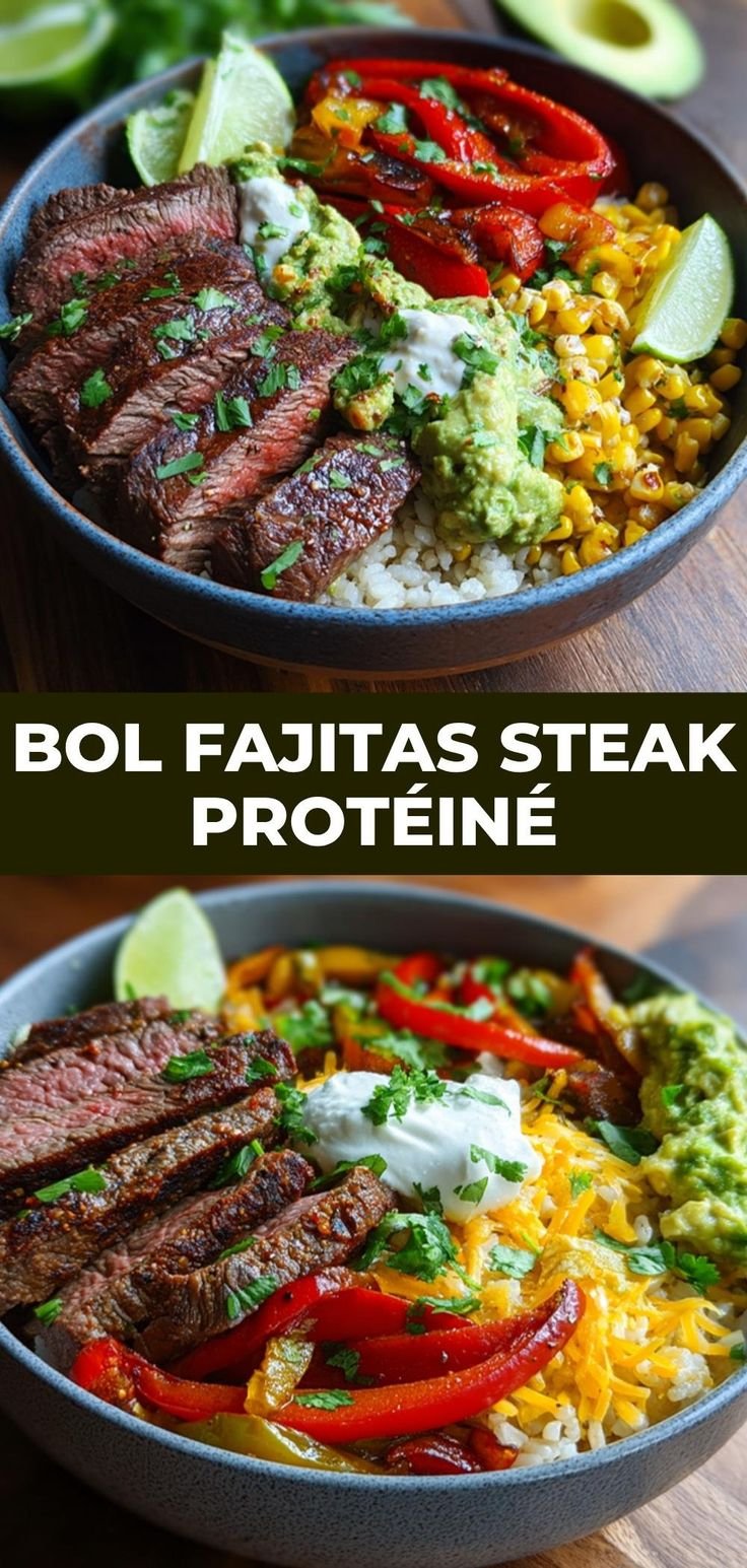 Bol de Fajitas au Steak Haute Protéine