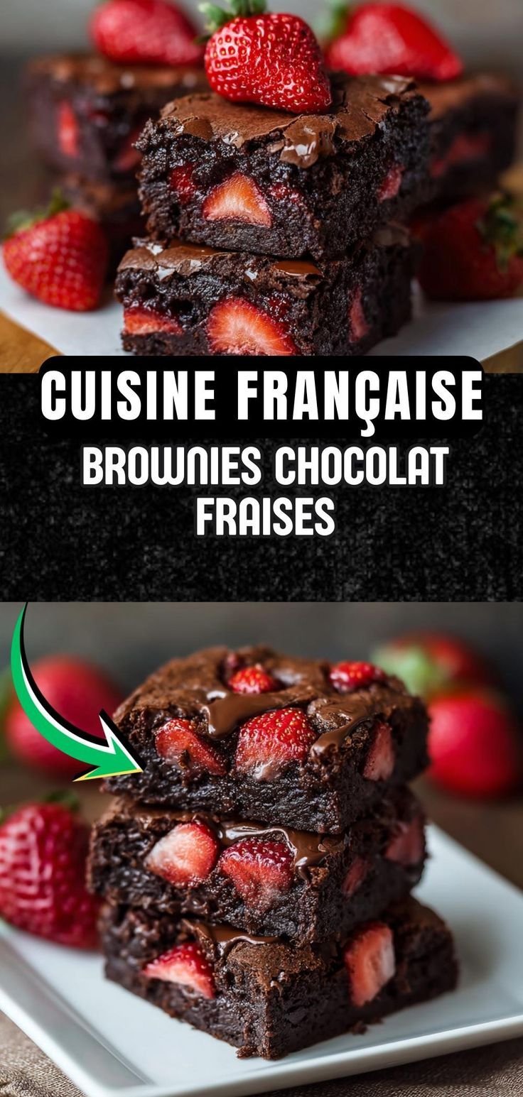 Brownies Chocolat Fraises