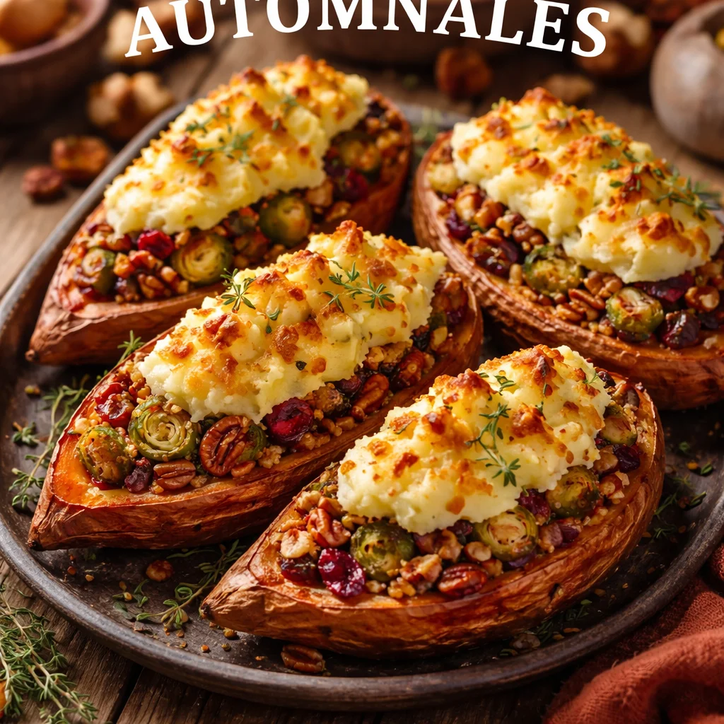 Recette de patates douces farcies automnales avec ingrédients frais