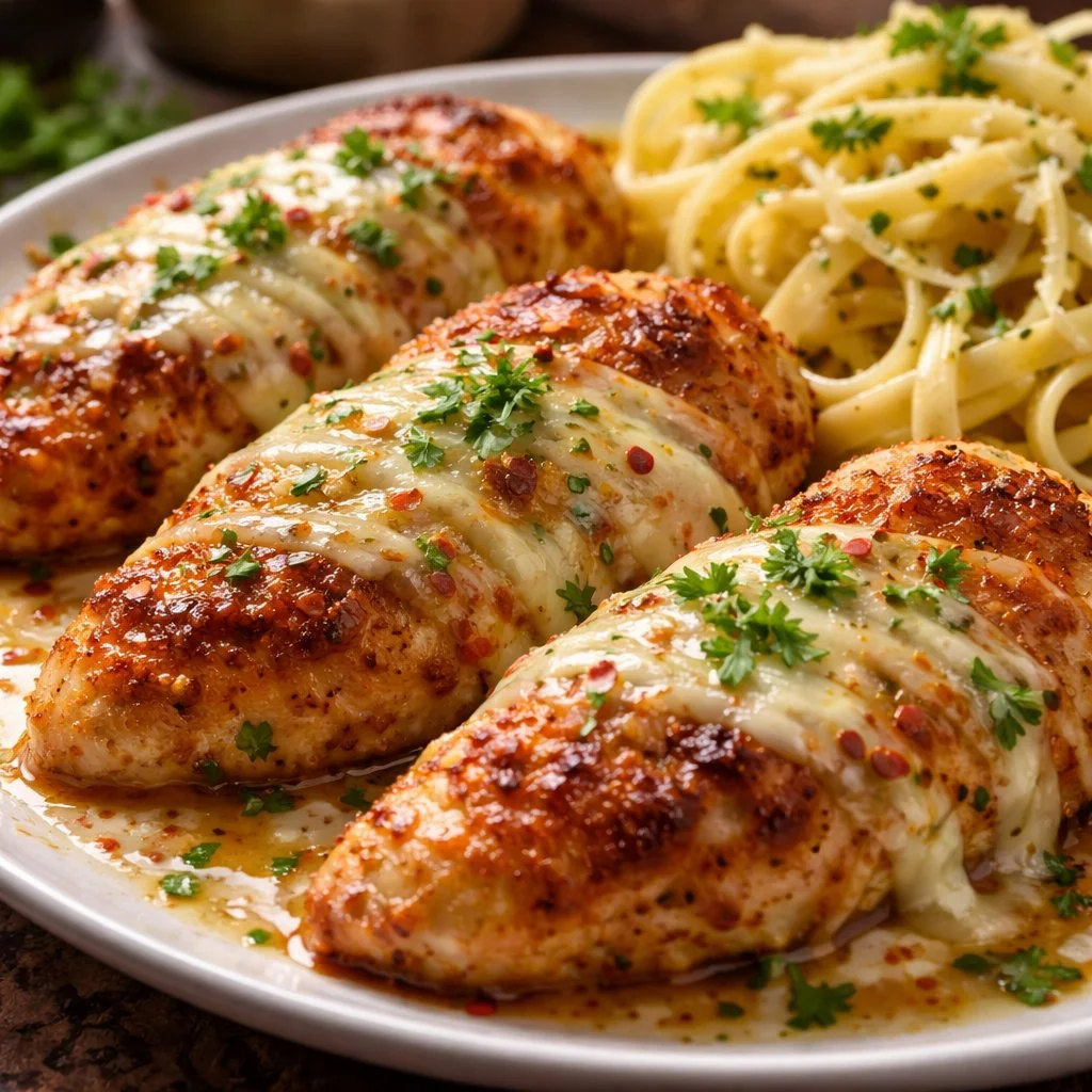 Recette de Poulet au Parmesan et Ail, plat savoureux et facile à préparer.