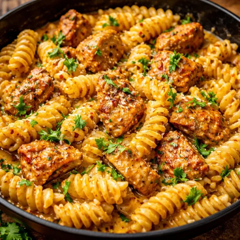 Poulet Cajun Rotini savoureux avec pâtes et épices cajun