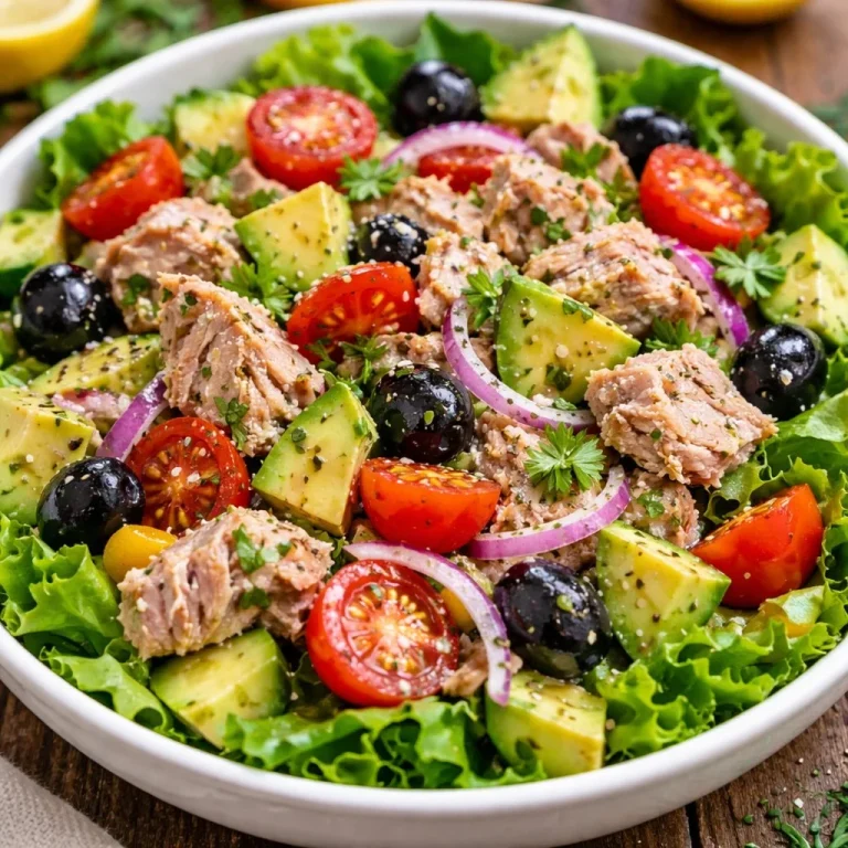 Recette de salade de thon saine avec des ingrédients frais et nutritifs