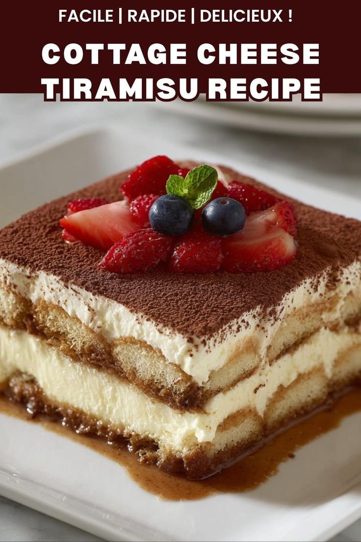 Tiramisu au fromage cottage
