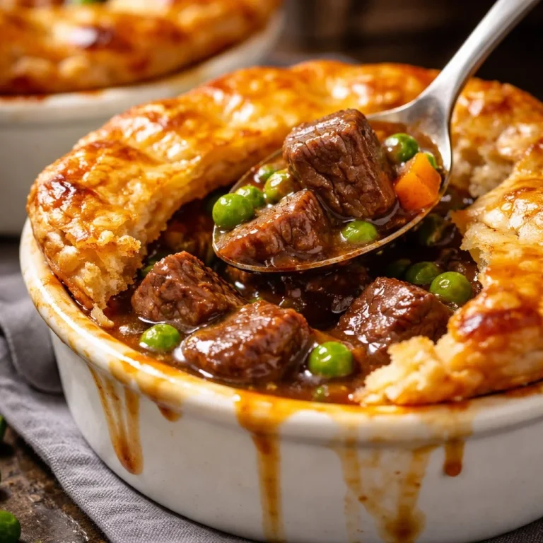 Tarte au Steak et à la Guinness avec garniture savoureuse