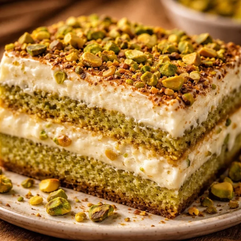 Tiramisu à la Pistache, un dessert italien crémeux et savoureux