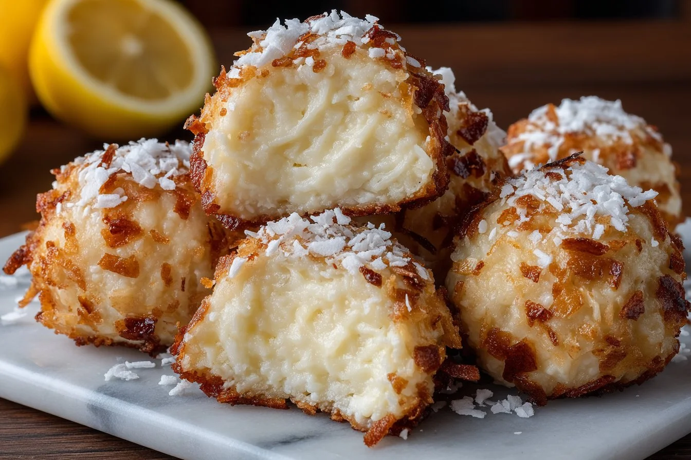 Truffes au citron crémeuses et sucrées, idéales pour les amateurs de dessert.