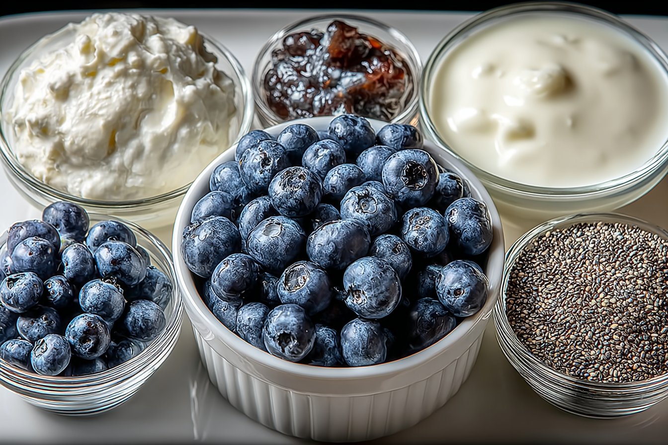 Crème de chia aux bleuets et à la noix de coco
