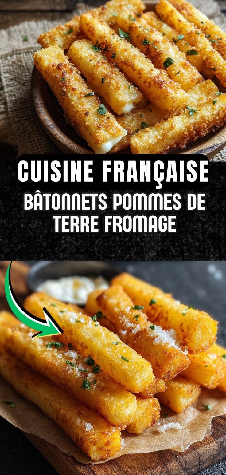 Bâtonnets de pommes de terre au fromage