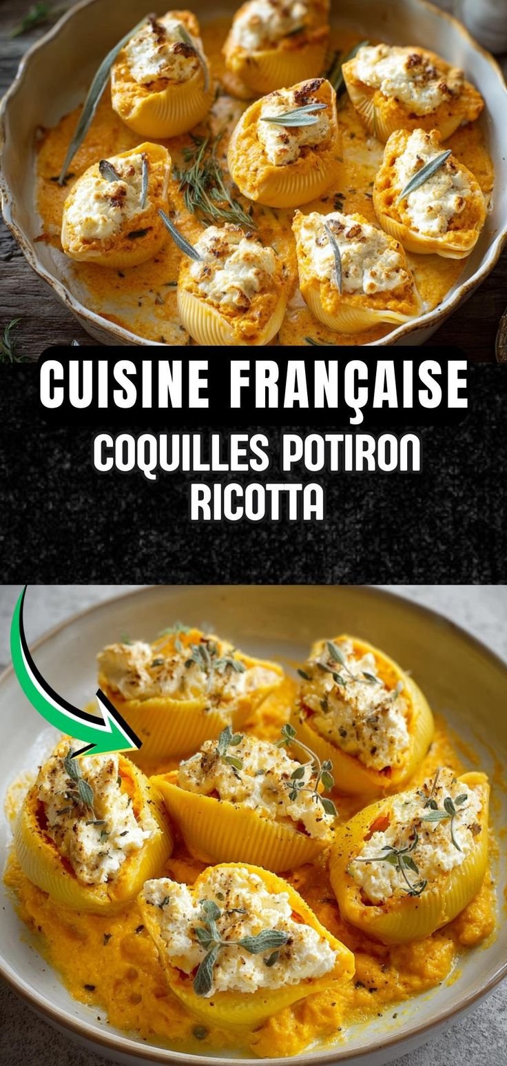 Coquilles farcies au potiron et à la ricotta