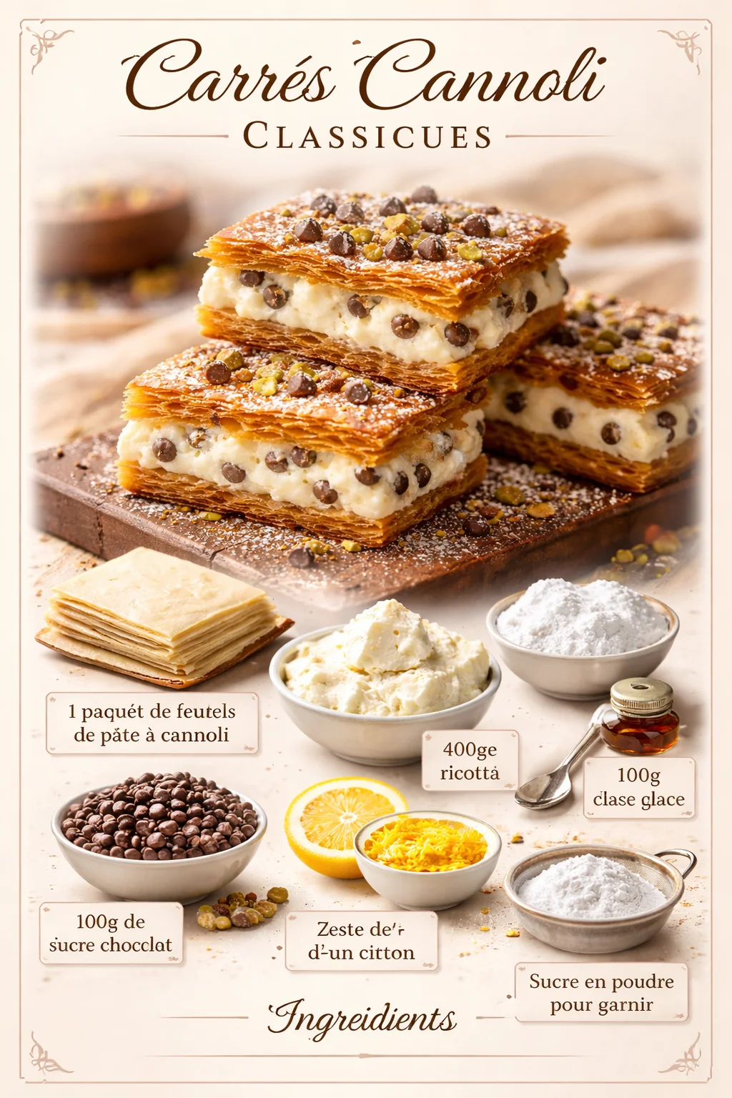 Carrés Cannoli Classiques
