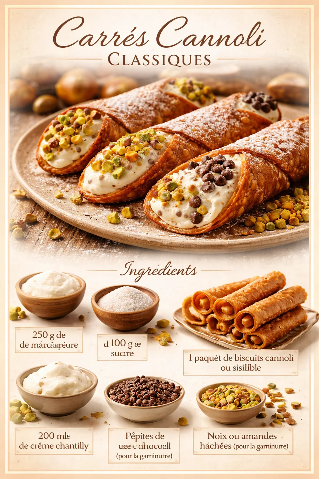 Carrés Cannoli Classiques