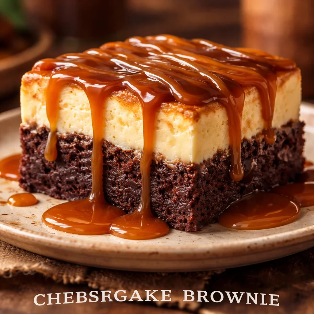 Cheesecake Brownie au Caramel