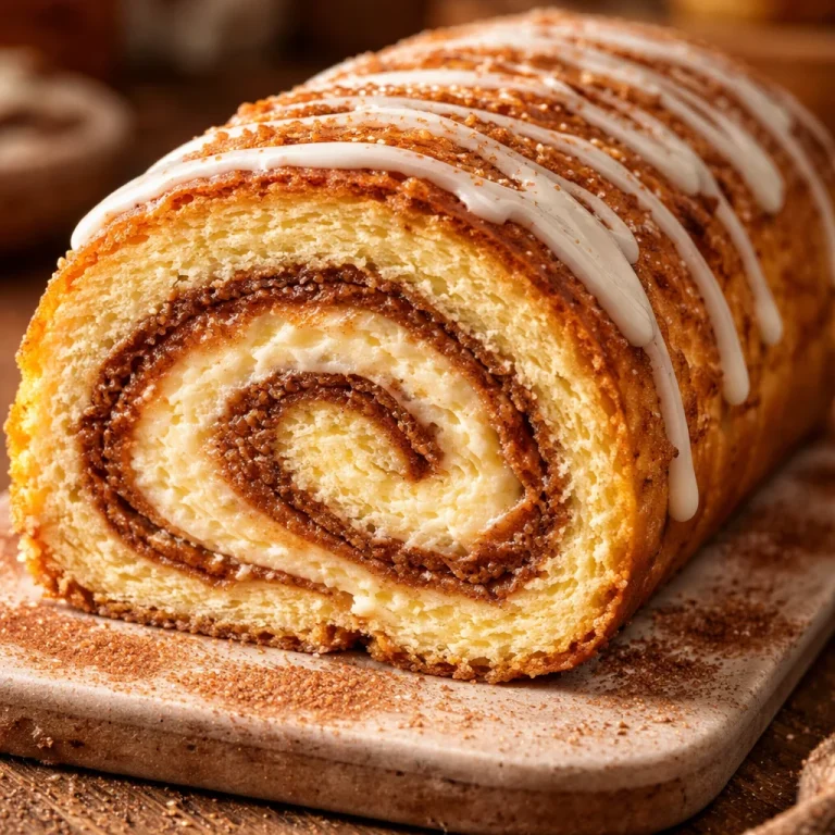 Cheesecake Roulé à la Cannelle bien déroulé sur une assiette