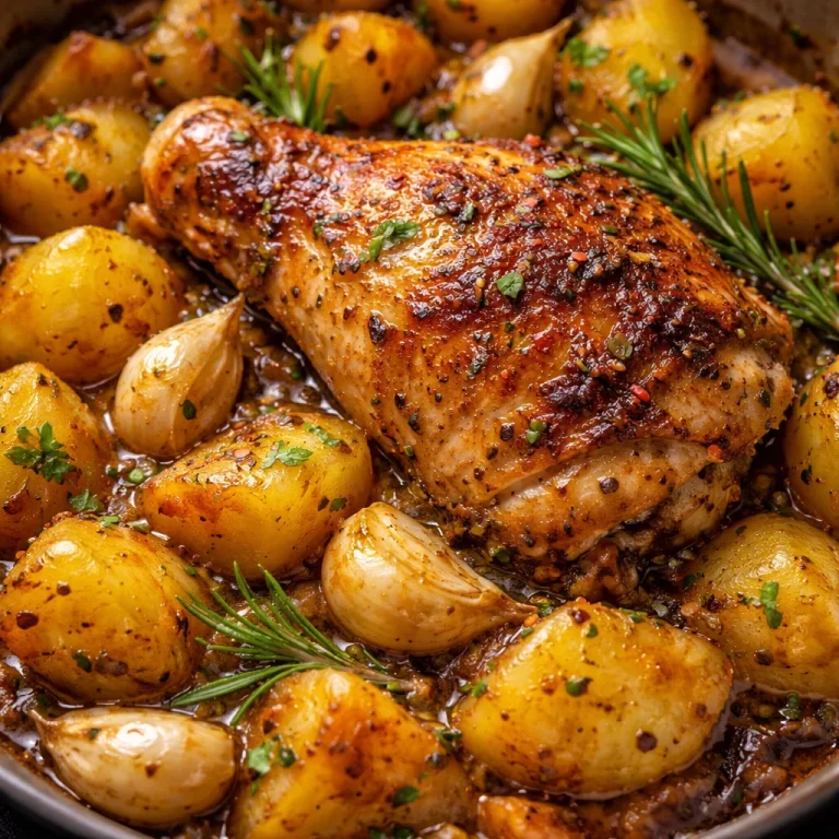 Recette de Chicken Stew à base de poulet et pommes de terre à l'ail
