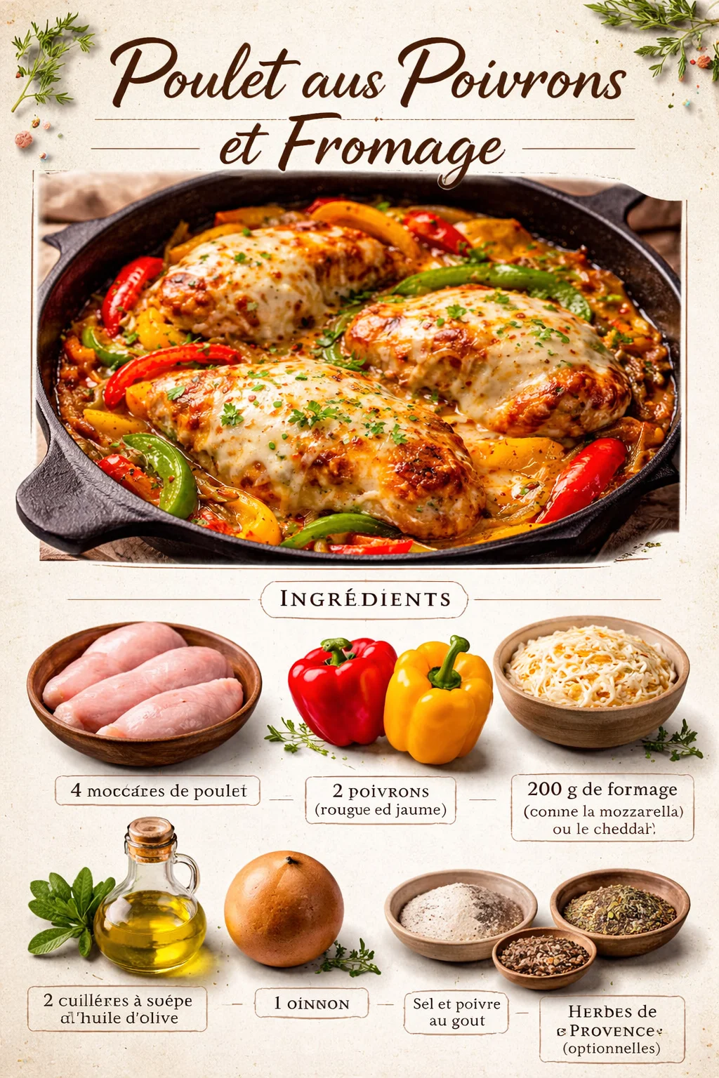 Chicken with Peppers and Cheese