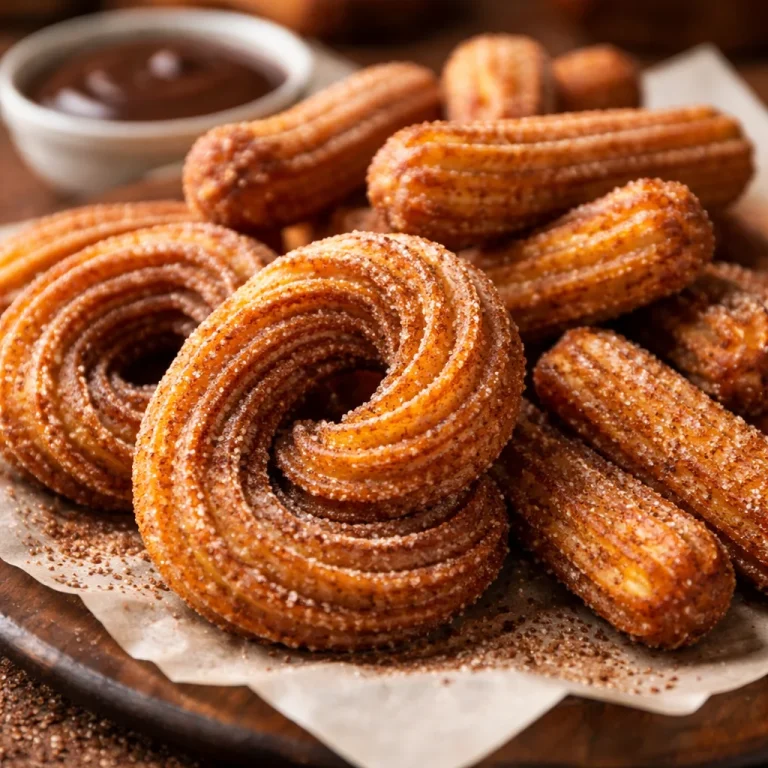 Churros cuits à la friteuse à air, dorés et croustillants