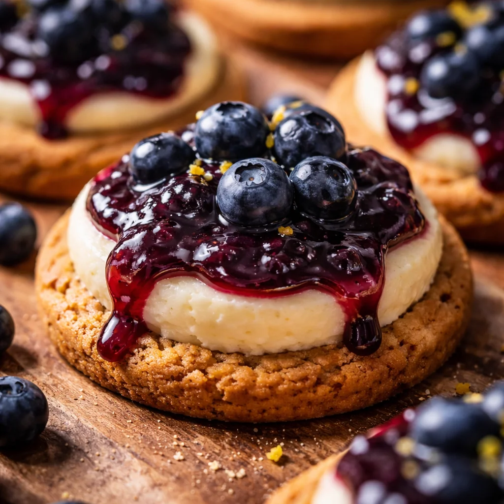 Cookies Cheesecake Tourbillon aux Myrtilles