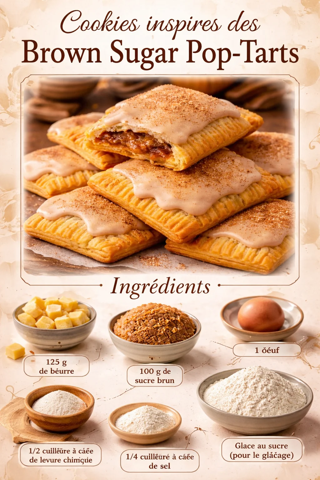 Cookies inspired by Brown Sugar Pop-Tarts