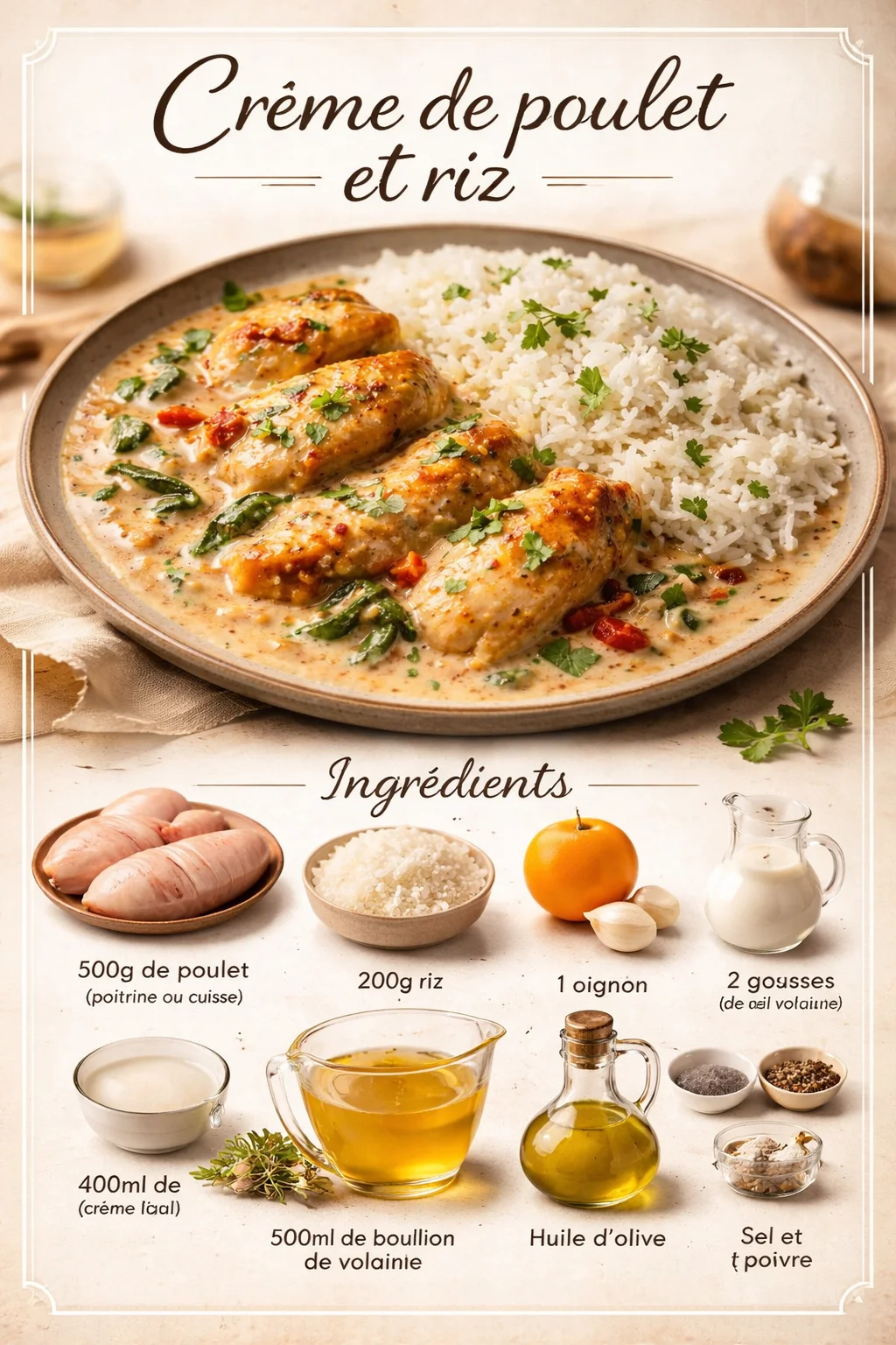 Creamy chicken and rice