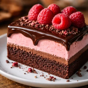 Gâteau Mousse Chocolat Framboise, un dessert chocolaté et fruité exquis