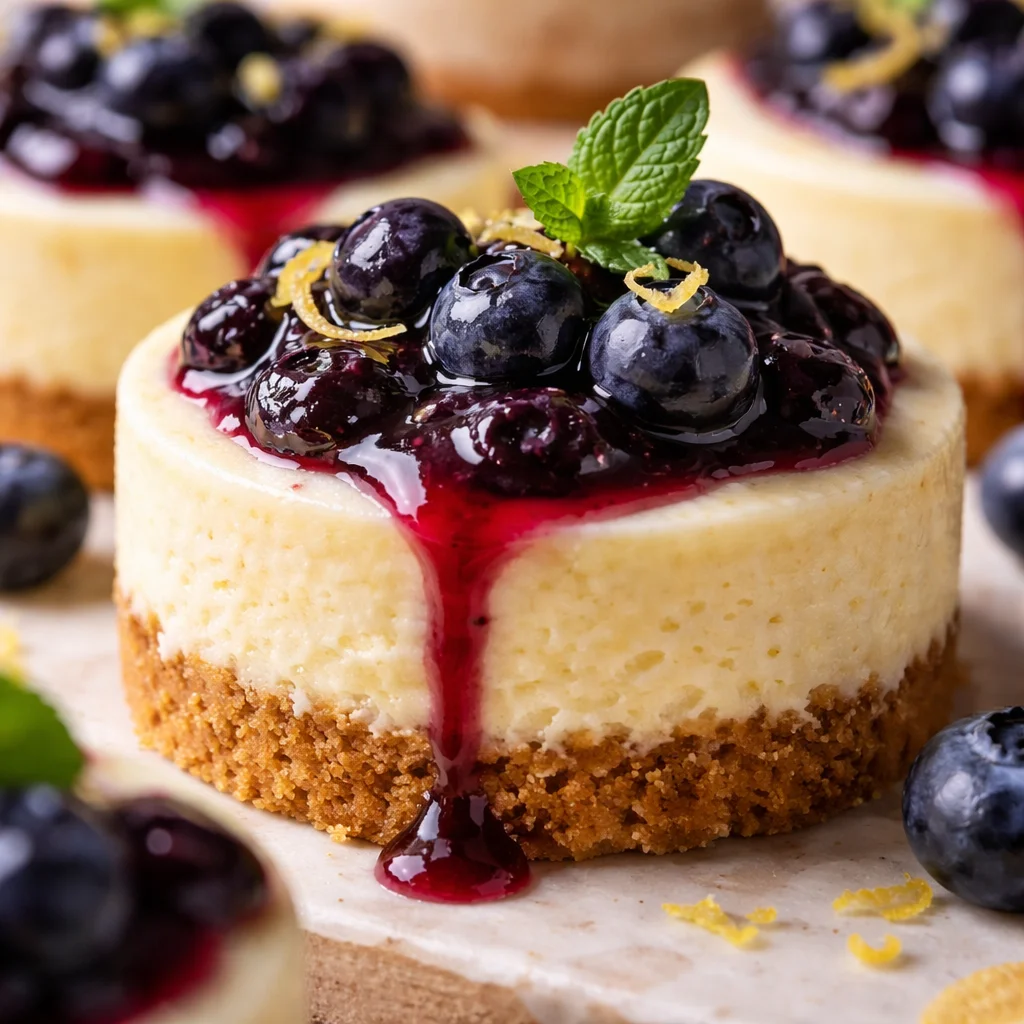 Mini cheesecakes citron bleuet
