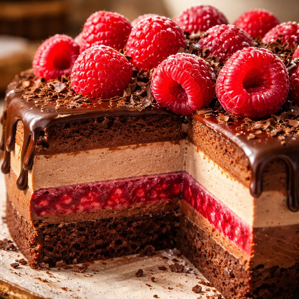 Mousse au Chocolat et Framboises