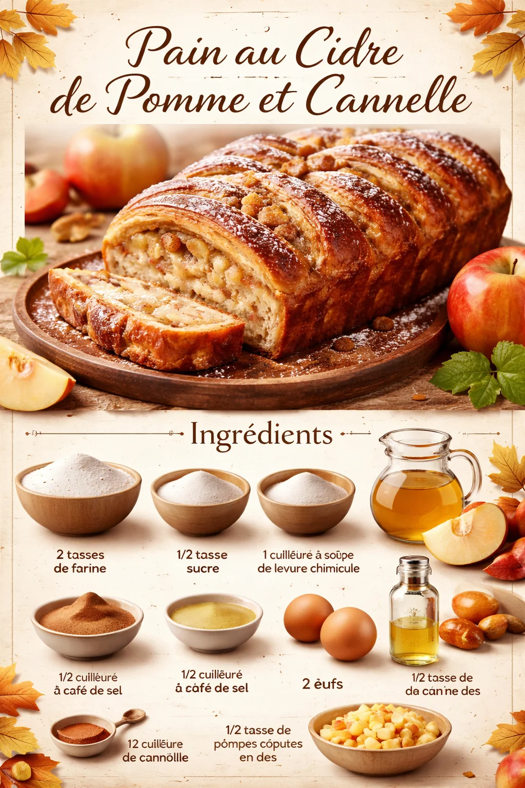 Pain au Cidre de Pomme et Cannelle