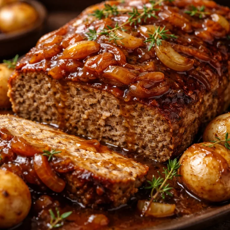 Pain de Viande à l'Oignon Français, savoureux et réconfortant