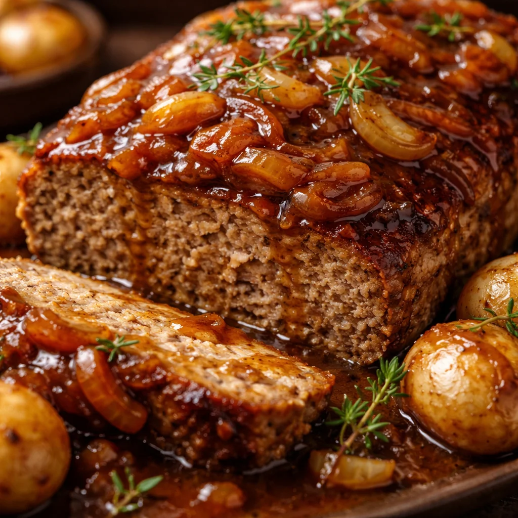 Pain de Viande à l'Oignon Français, savoureux et réconfortant