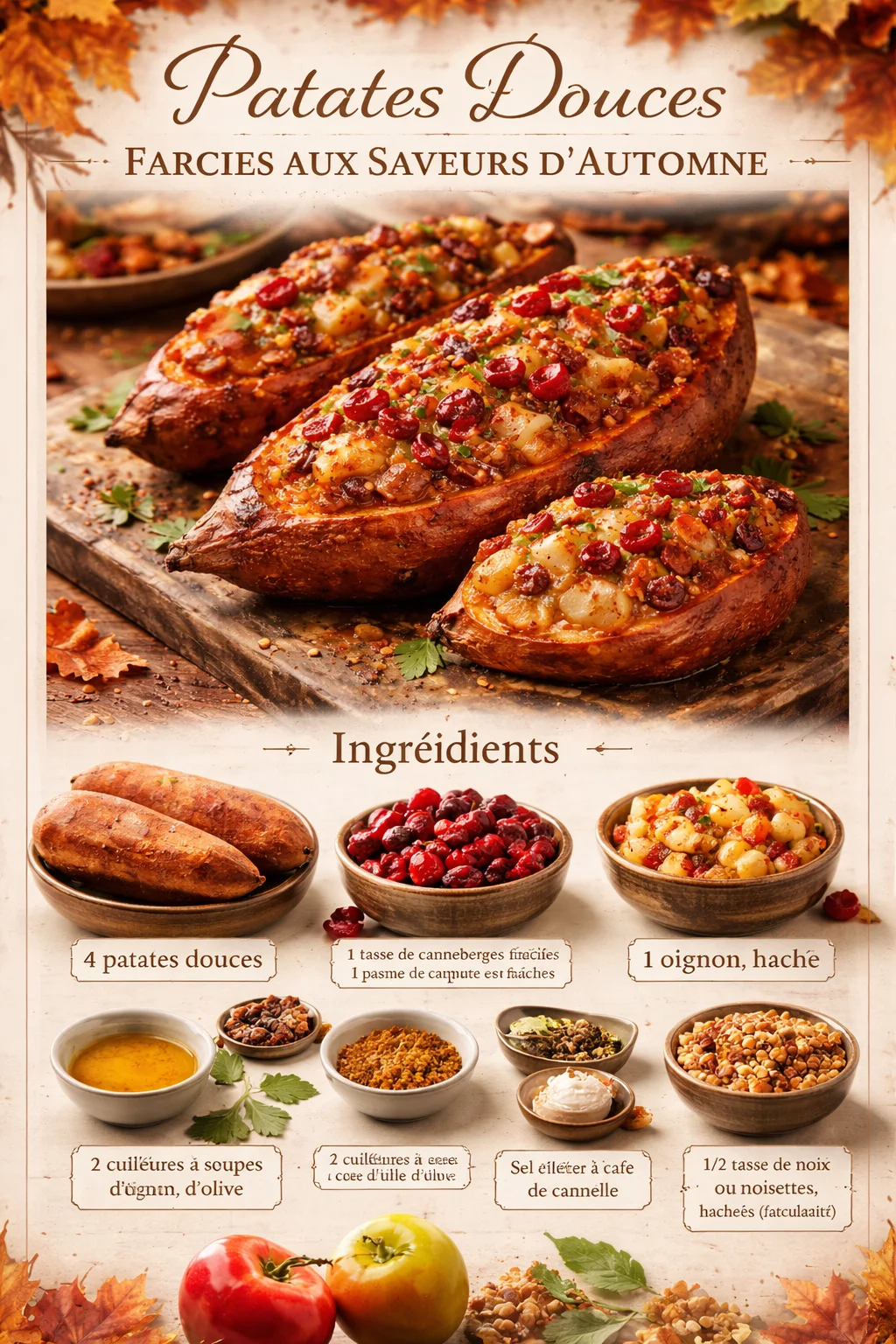 Patates Douces Farcies aux Saveurs d'Automne