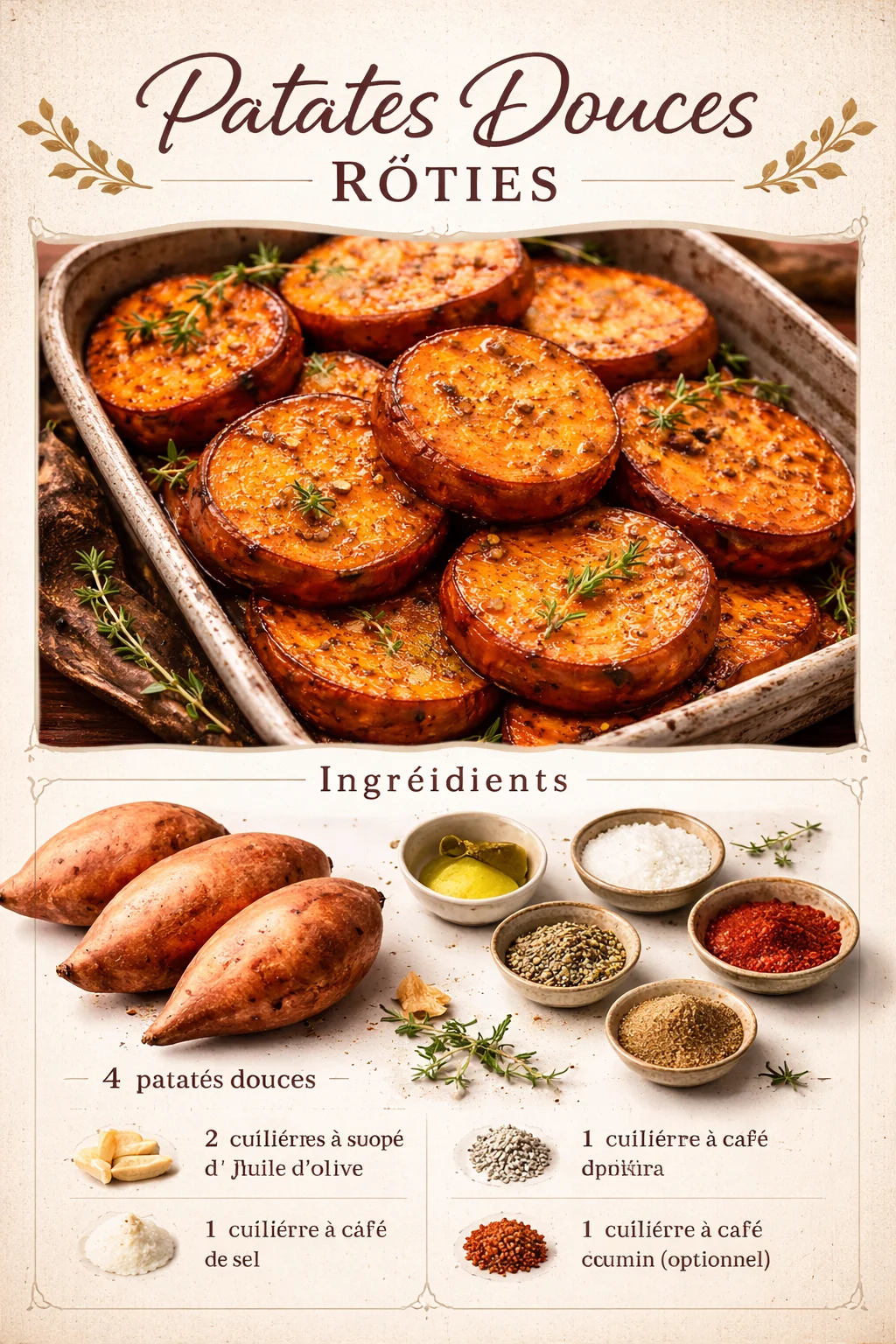 Patates Douces Rôties
