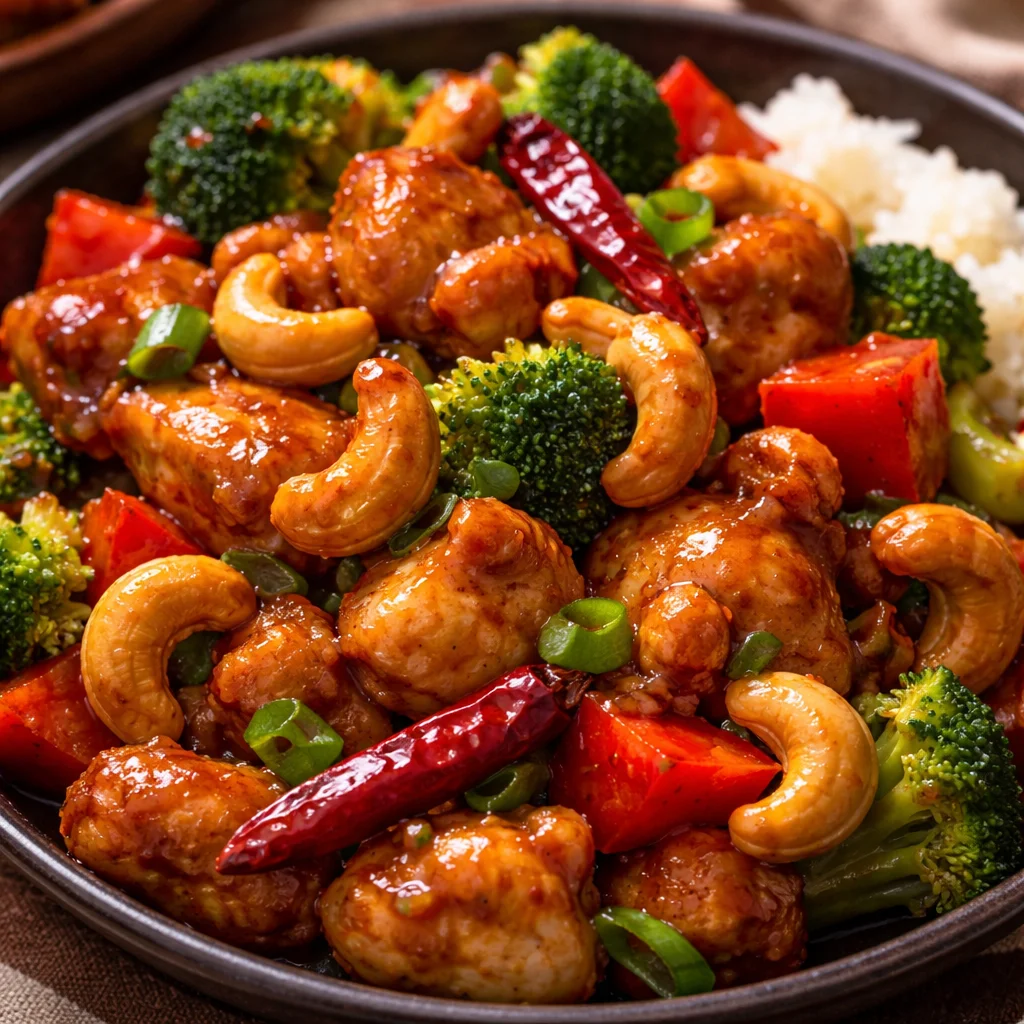 Poulet aux Noix de Cajou - plat savoureux avec poulet et noix croquantes