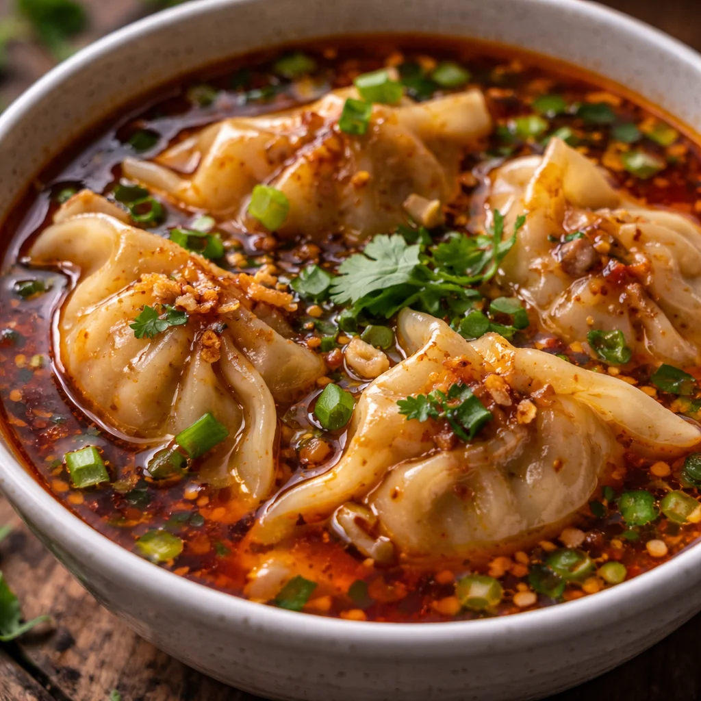 Soupe aux raviolis chinois