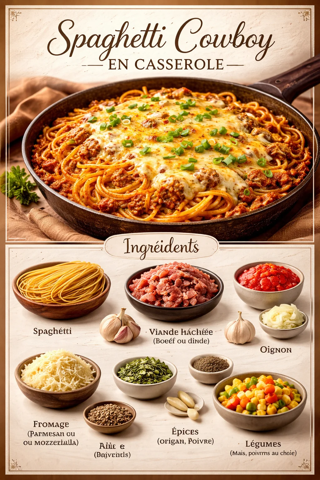 Spaghetti Cowboy en Casserole