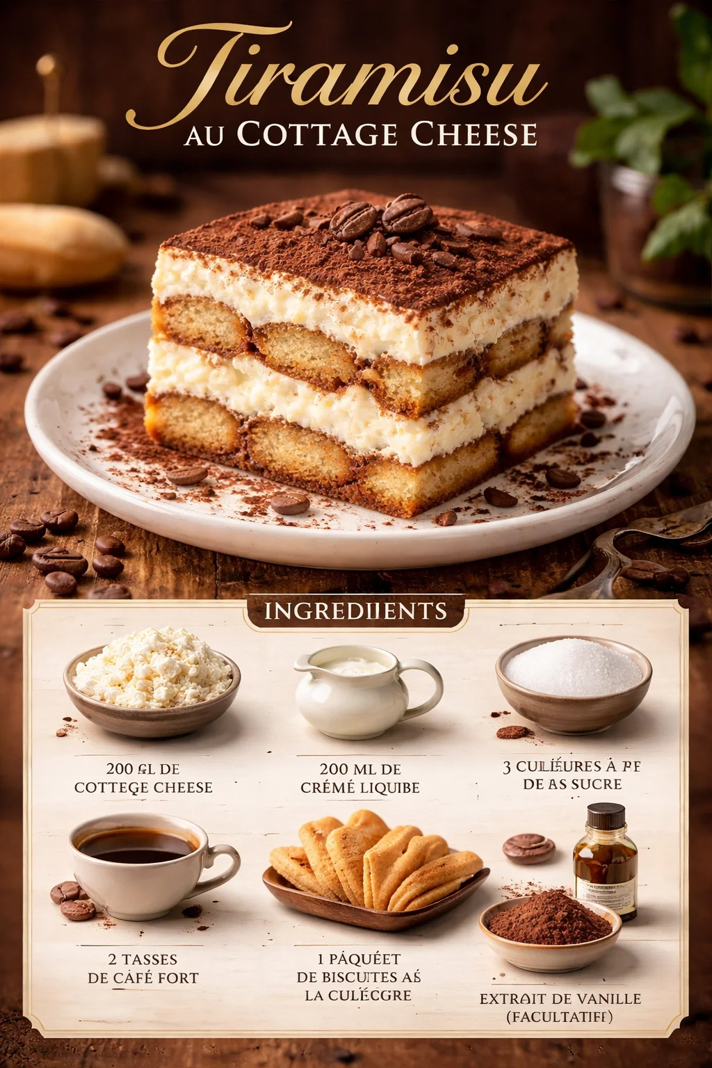 Tiramisu au Cottage Cheese