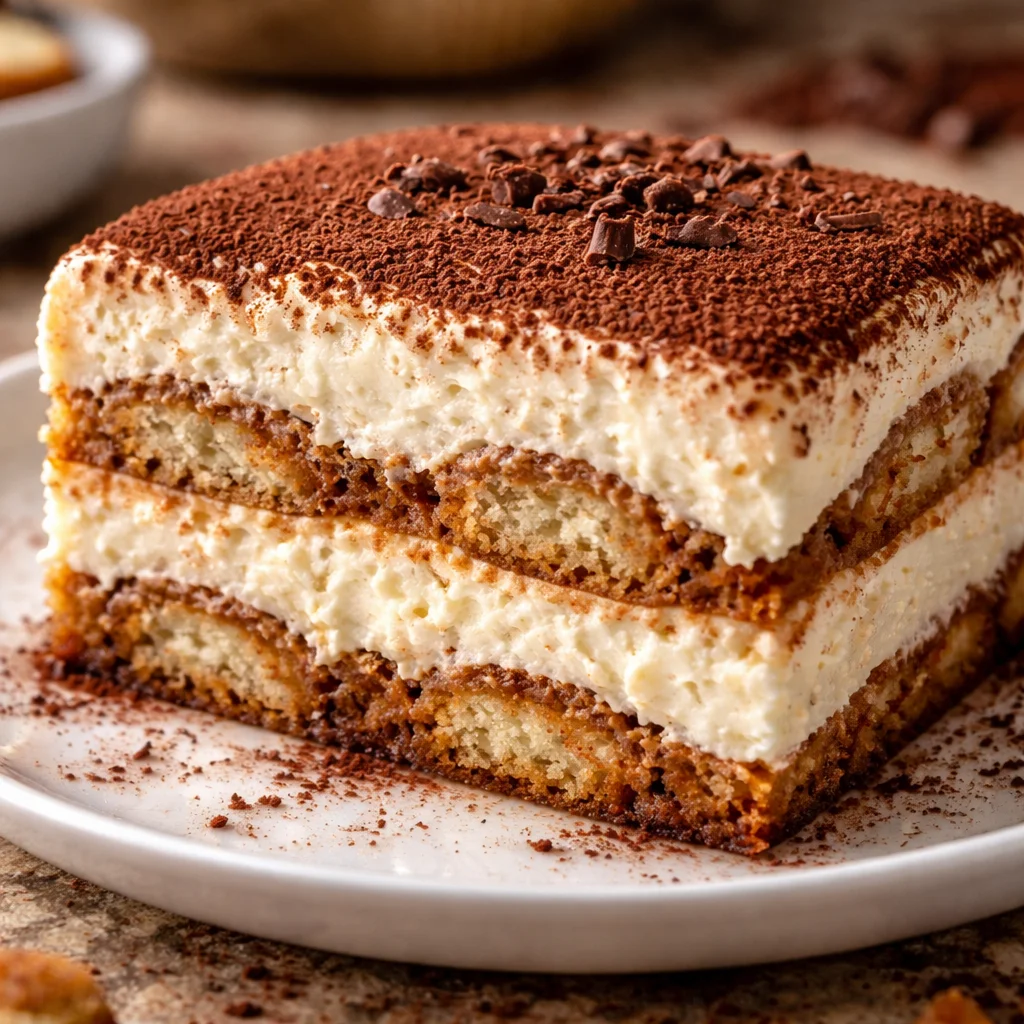 Tiramisu au fromage cottage, un dessert crémeux et savoureux