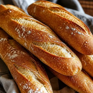Bâtonnets de pain au levain fraîchement cuits