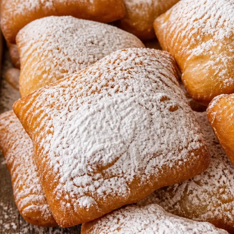 Assortiment de beignets chauds saupoudrés de sucre glace