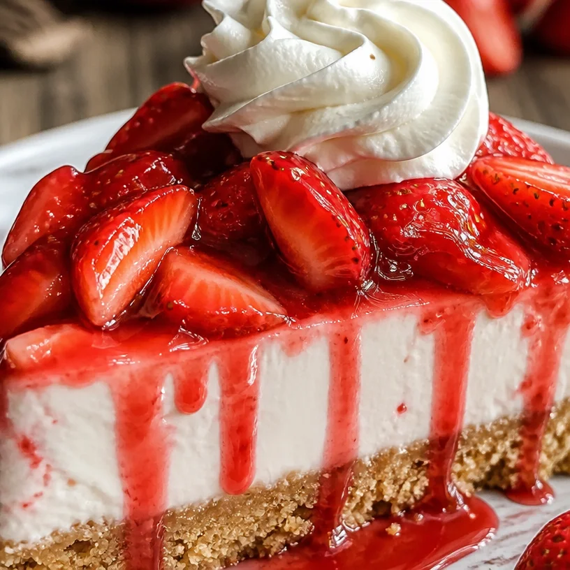 Cheesecake aux fraises sans cuisson, dessert frais et savoureux