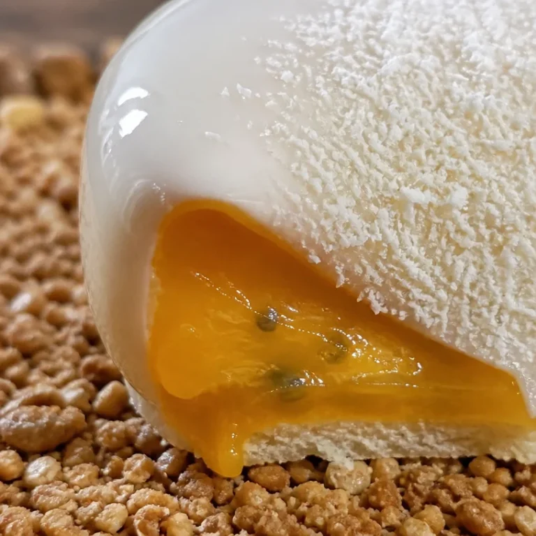 Entremets Mangue alliant passion et noix de coco, dessert exotique et savoureux